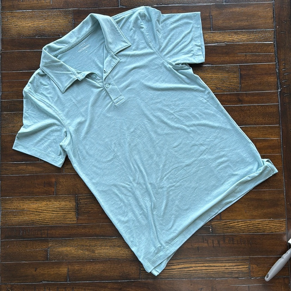 JCrew Factory Men’s Performance Polo Light Teal